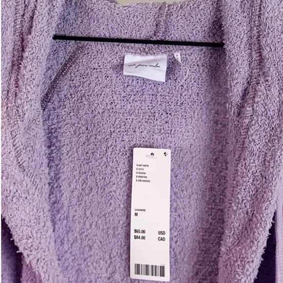 NWT Urban Outfitters UO Out From Under Morgan Hooded Fuzzy Jacket In Lilac - Picture 7 of 9